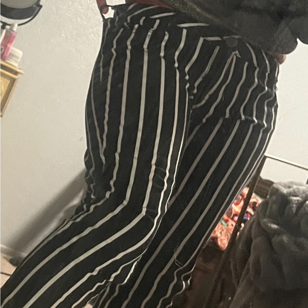 Jeans, striped pants, size 13 waste 17 or maybe 17 1/2 inseam is 30